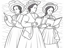 Free printable Inspiring Women's Suffrage Leaders coloring page