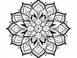 Flowers for adults coloring page