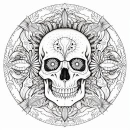 Fun Skull Anatomy Coloring Page Coloring Page