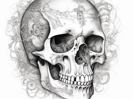 Intricate Skull Anatomy To Color - Coloring Page