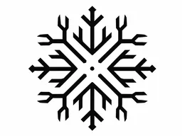 Snowflake: Bold Geometric Winter Ice Crystal