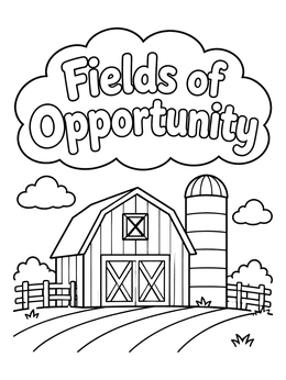 Free printable Iowa Barn And Silo Landscape coloring page
