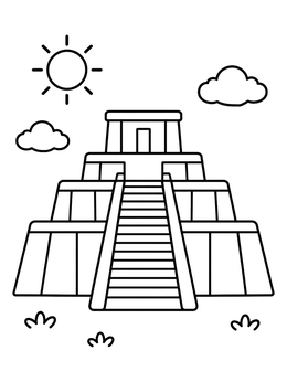 Free printable Ancient Ziggurat Of Ur coloring page