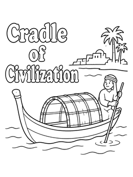 Free printable Traditional Iraqi Boat On River coloring page