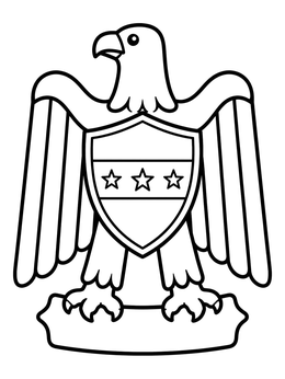 Free printable Cute Eagle Of Saladin Emblem coloring page