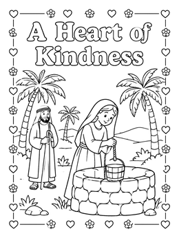 Free printable Rebekah At The Well Of Kindness coloring page
