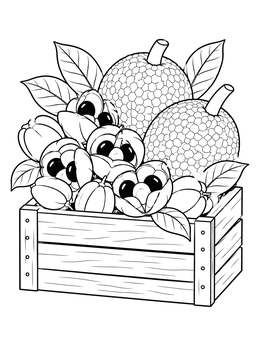 Free printable Jamaican Ackee And Breadfruit Crate coloring page