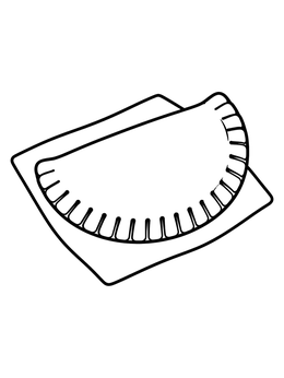 Free printable Crispy Jamaican Patty On Napkin coloring page