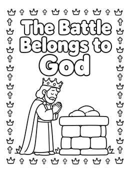 Free printable King Jehoshaphat Praying At The Altar coloring page