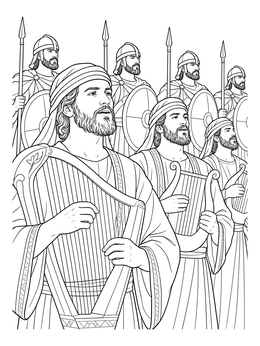 Free printable Levite Singers Before The Army coloring page