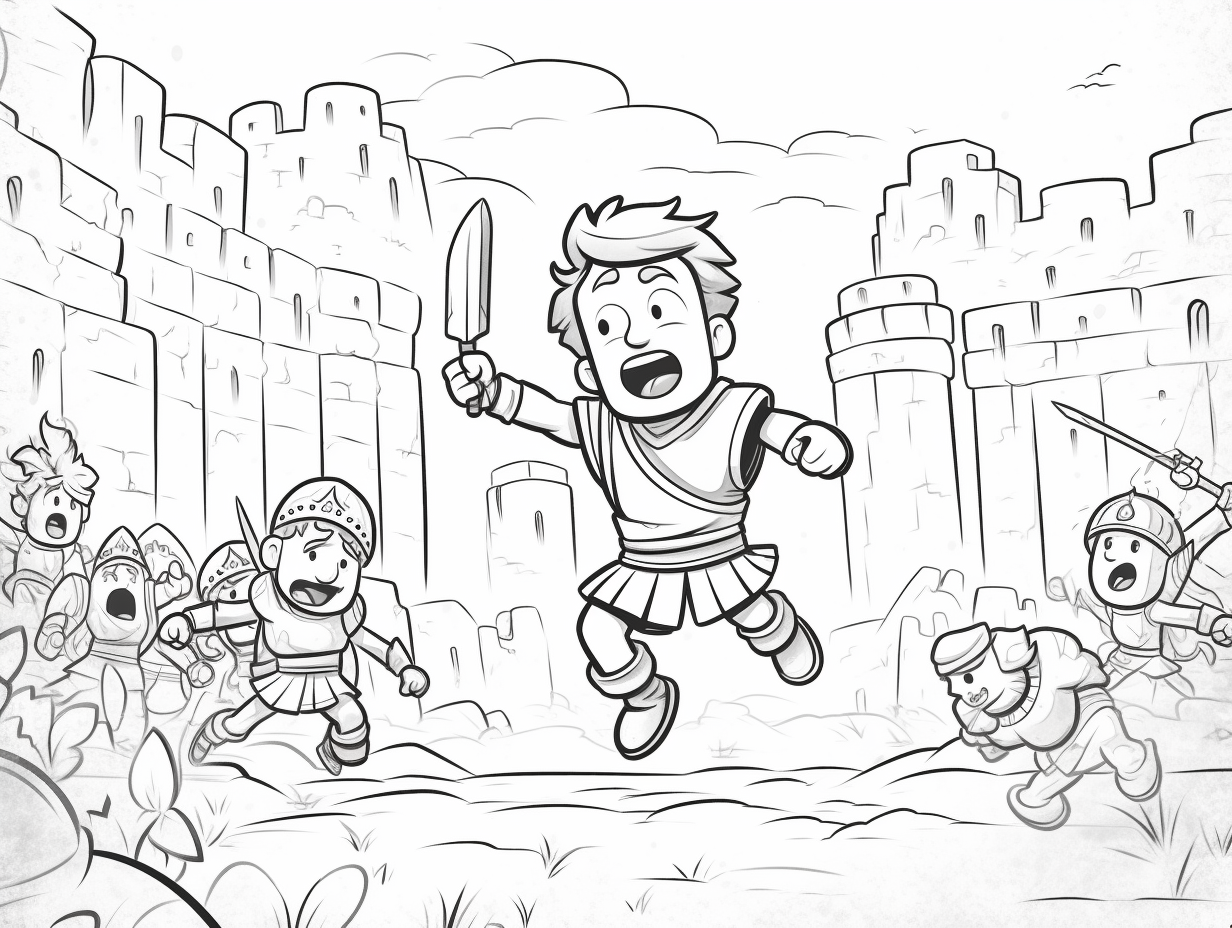 Jericho Warfare Coloring Page - Coloring Page