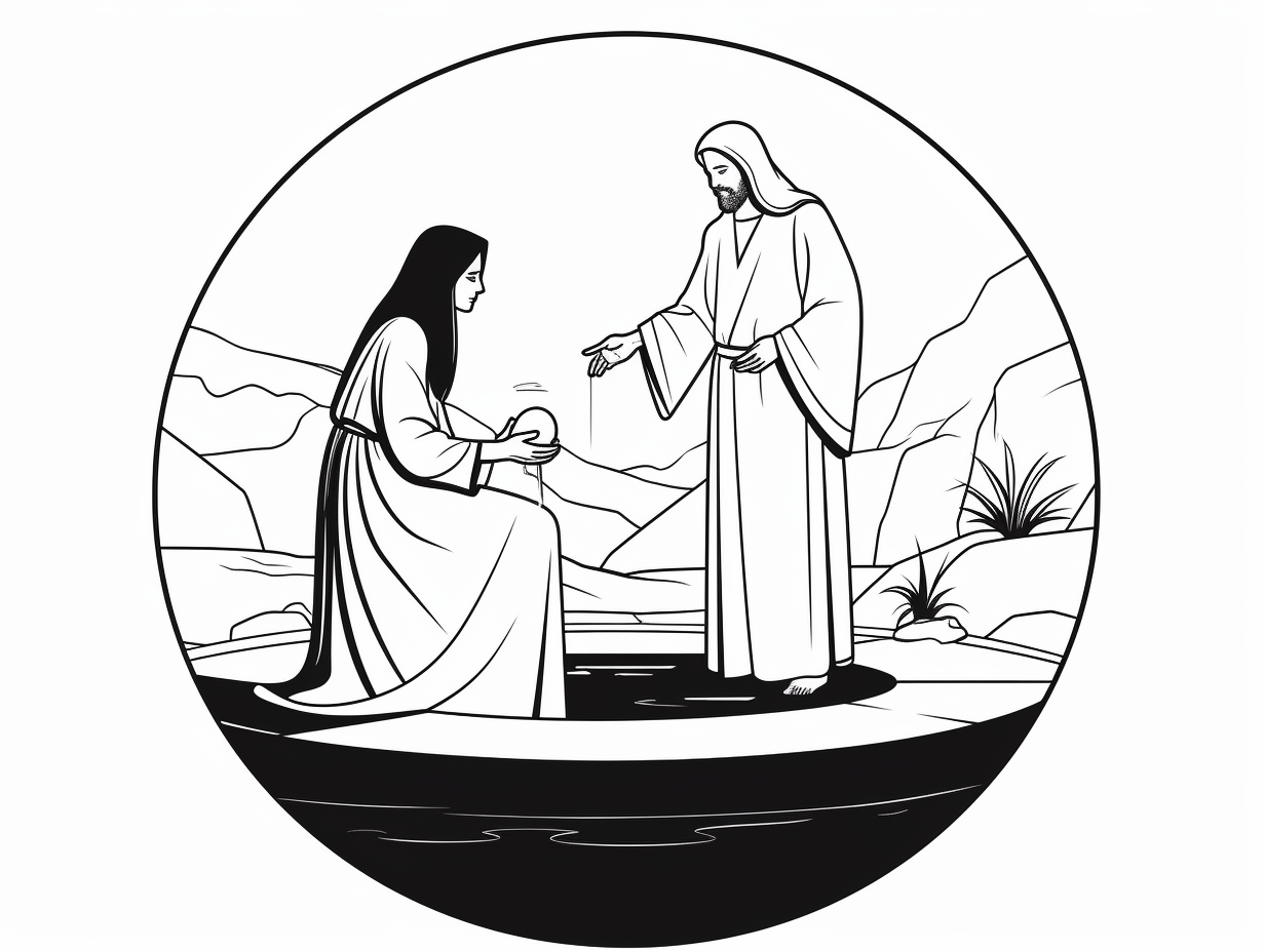 Samaritan Woman Coloring Page Sunday School Coloring - vrogue.co