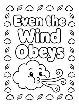 Free printable Even The Wind Obeys Cloud coloring page