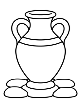 Free printable Ancient Clay Water Pitcher coloring page