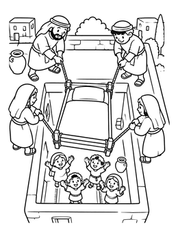 Free printable Lowering The Bed Through The Roof coloring page