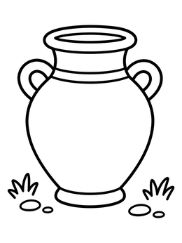 Free printable Biblical Clay Water Jug coloring page