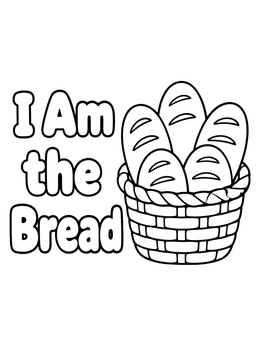 Free printable Basket Of Loaves Bread Of Life coloring page