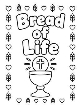 Free printable Bread Of Life Chalice And Host coloring page