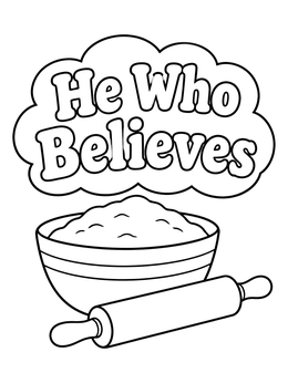 Free printable Dough Bowl And Rolling Pin coloring page