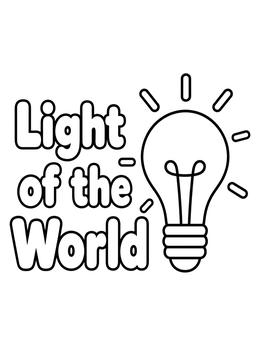 Free printable Light Of The World Light Bulb coloring page