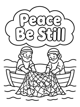 Free printable Fishermen Pulling Nets In Boat coloring page