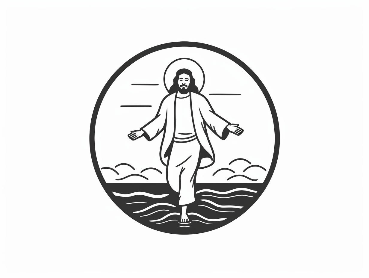 Jesus Walks On Water Coloring Sheet - Coloring Page