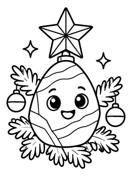 Free printable Festive Gemstone Character With Star Topper coloring page