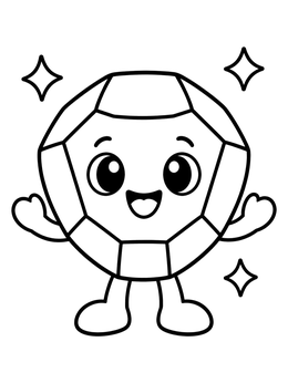 Free printable Happy Cartoon Gemstone Character coloring page