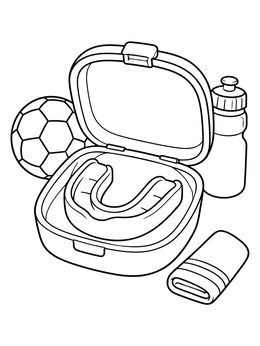 Free printable Sports Mouthguard In Protective Case coloring page