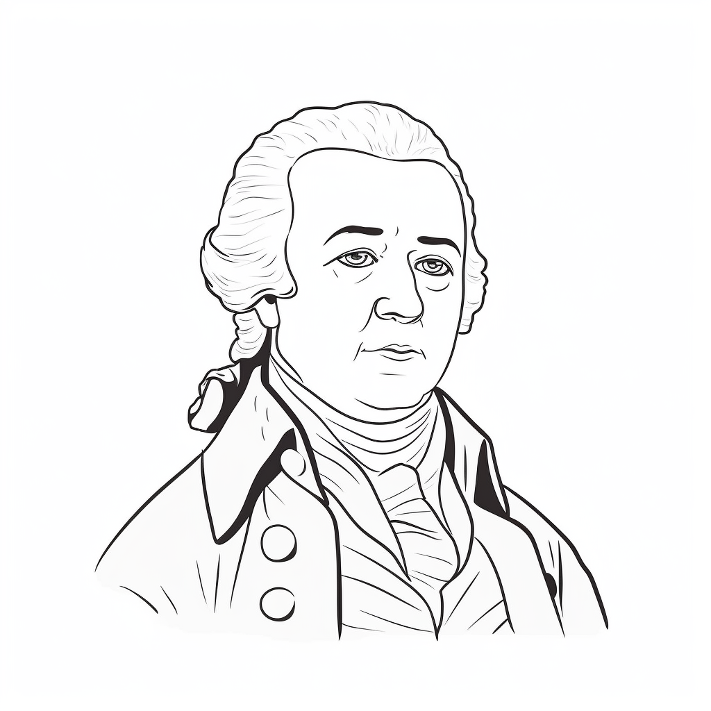 John Adams Political Figure Coloring - Coloring Page