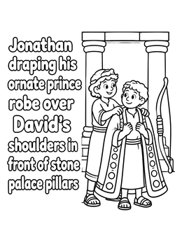 Free printable Jonathan Giving His Robe To David coloring page