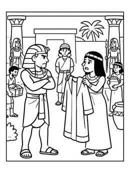 Free printable Potiphar And His Accusing Wife coloring page