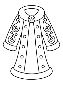 Free printable Royal Robe With Paisley Sleeves coloring page