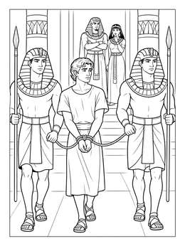 Free printable Joseph Led Away By Egyptian Guards coloring page