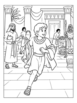 Free printable Joseph Running Through The Palace coloring page