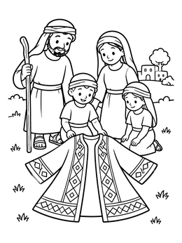 Free printable Joseph And His Special Robe coloring page