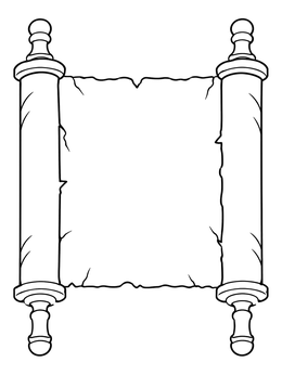 Free printable Ancient Biblical Parchment Scroll coloring page