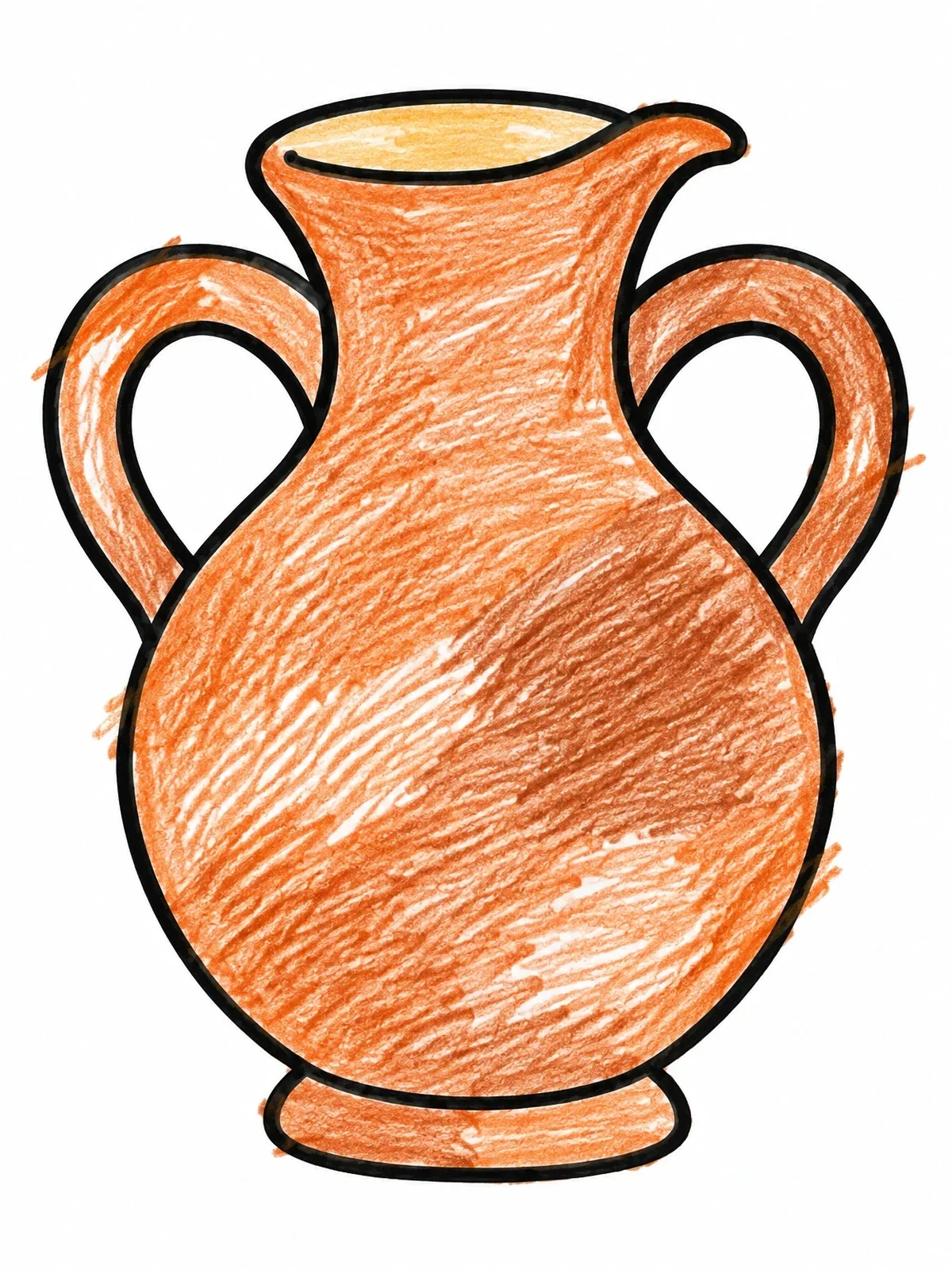 Colored example of the Ancient Clay Water Pitcher coloring page