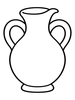 Free printable Ancient Clay Water Pitcher coloring page