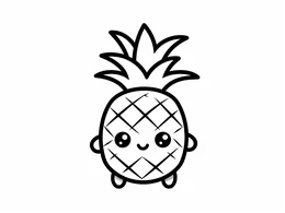 Smiling Pineapple Friend Standing Tall