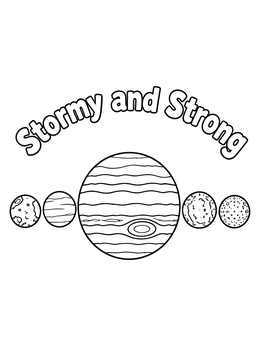 Free printable Stormy Jupiter And Four Moons coloring page