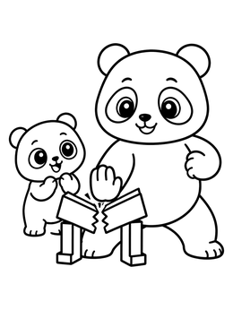 Free printable Karate Panda Breaking A Board coloring page
