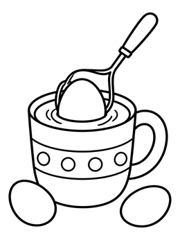 Free printable Easter Egg In Dye Mug coloring page