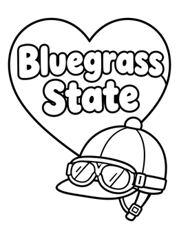 Free printable Bluegrass State Jockey Helmet And Goggles coloring page
