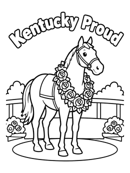 Free printable Kentucky Derby Winner Horse coloring page