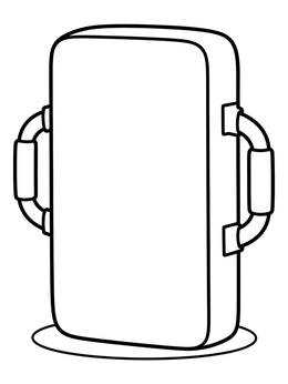 Free printable Kickboxing Strike Shield With Handles coloring page