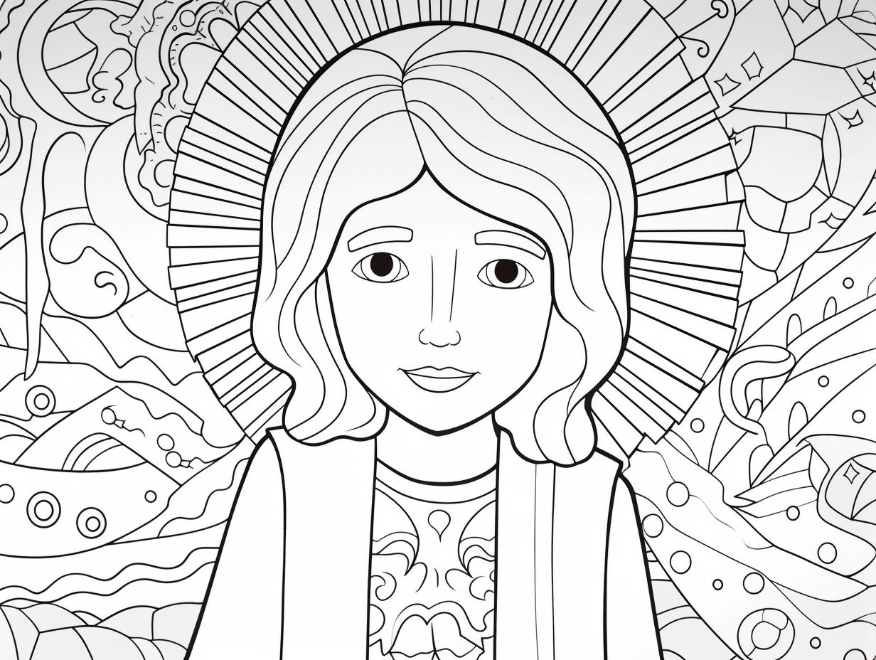 Kids Coloring Page: Jesus In His Youth - Coloring Page