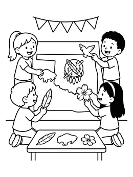 Free printable Kids Decorating Oklahoma State Poster coloring page