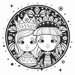 Printable King And Queen Coloring Sheet - Coloring Page