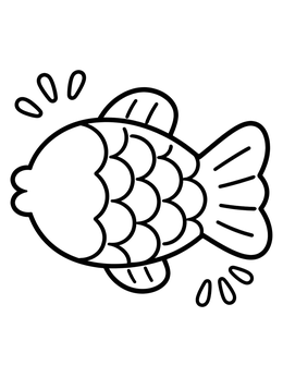 Free printable Korean Bungeoppang Fish Pastry coloring page